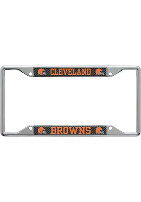 Cleveland Browns Carbon License Plate Frame - Grey