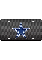 Dallas Cowboys Grey Carbon Car Accessory License Plate