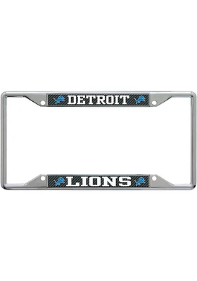 Detroit Lions Carbon License Plate Frame - Grey