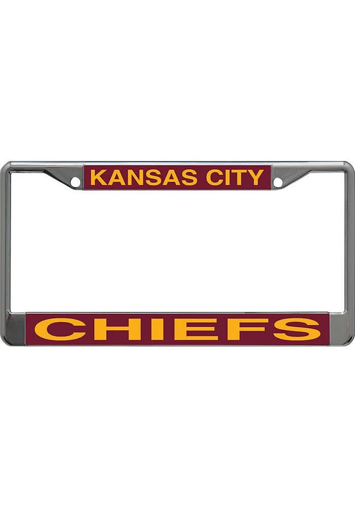 Kansas City Chiefs Mirror License Plate Frame - Grey