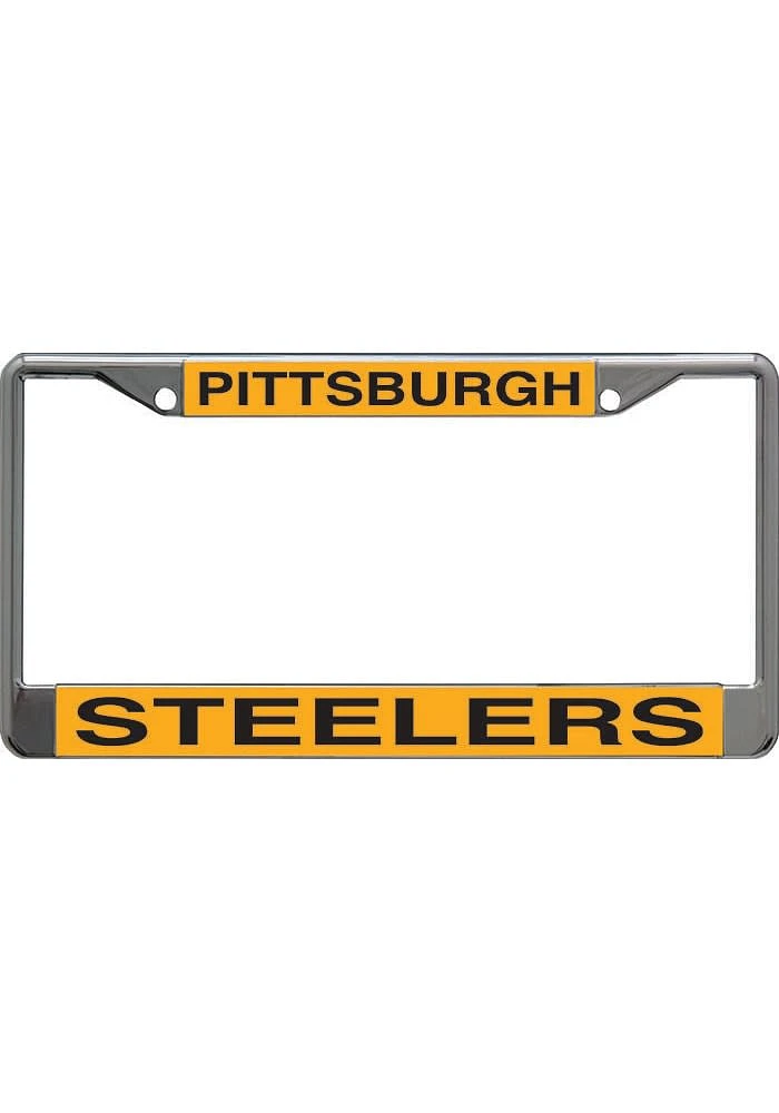 Pittsburgh Steelers Mirror License Plate Frame - Grey