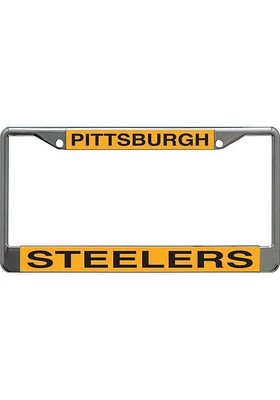 Pittsburgh Steelers Mirror License Plate Frame - Grey
