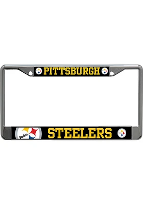 Pittsburgh Steelers Mega License Plate Frame - Black
