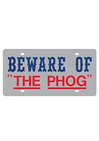 Kansas Jayhawks Silver Beware of The Phog Car Accessory License Plate