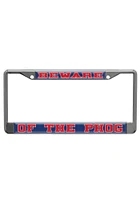 Kansas Jayhawks Domed Beware Of The Phog License Plate Frame - Blue