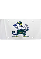Notre Dame Fighting Irish Silver Silver Mascot Logo Car Accessory License Plate