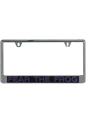 TCU Horned Frogs Silver Chrome License Plate Frame - Silver