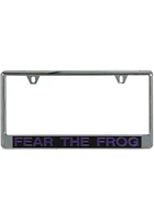 TCU Horned Frogs Silver Chrome License Plate Frame - Silver