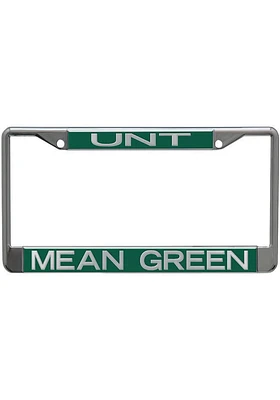 North Texas Mean Green Chrome License Plate Frame - Green