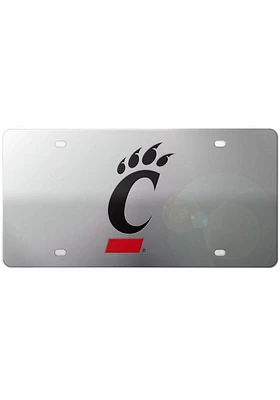 Cincinnati Bearcats Silver Team Logo Car Accessory License Plate