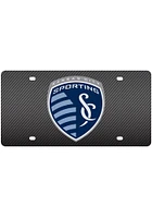 Sporting Kansas City Black Team Logo Carbon Fiber Car Accessory License Plate