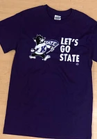 K-State Wildcats Purple Lets Go State Short Sleeve T Shirt