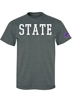 K-State Wildcats Charcoal State Short Sleeve T Shirt