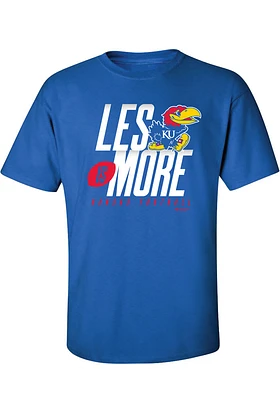 Kansas Jayhawks Blue Les is More Short Sleeve T Shirt