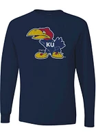 Kansas Jayhawks Navy Blue 1941 Logo Long Sleeve T Shirt