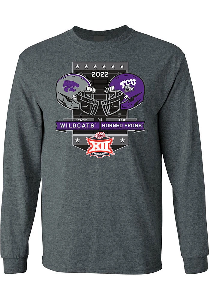 K-State Wildcats Charcoal 2022 Big 12 Football Championship Bound Long Sleeve T Shirt