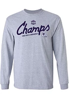 K-State Wildcats Grey 2022 Big 12 Football Champions Long Sleeve T Shirt