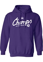 K-State Wildcats Mens Purple 2022 Big 12 Football Champions Long Sleeve Hoodie