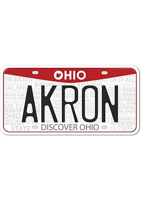 Akron 4 Inch License Plate Stickers