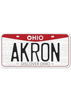Akron 4 Inch License Plate Stickers