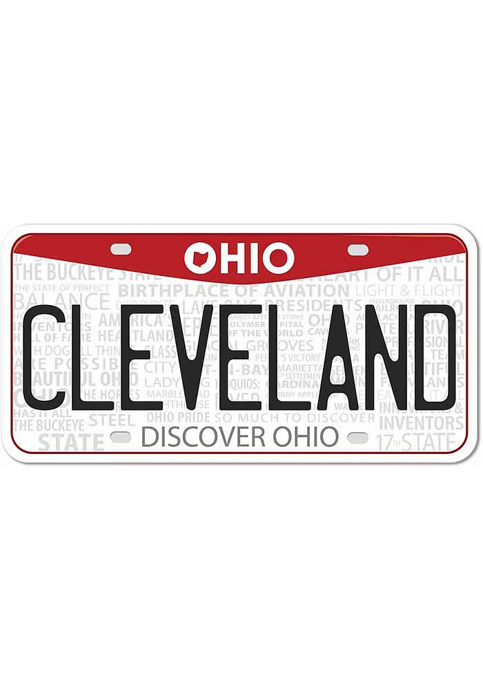 Cleveland 4 Inch License Plate Stickers