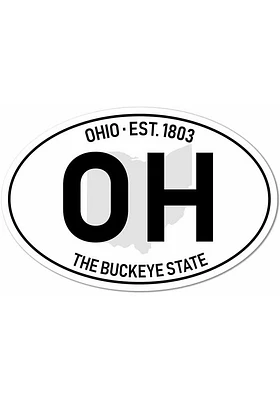 Ohio 3.5 Inch Buckeye State Oval Stickers