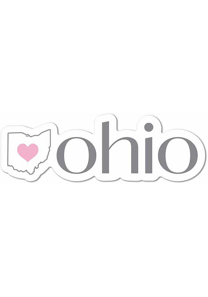 Ohio 3 Inch Heart Stickers