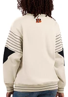 Starter Cincinnati Bengals Womens White On the Ball Crew Sweatshirt