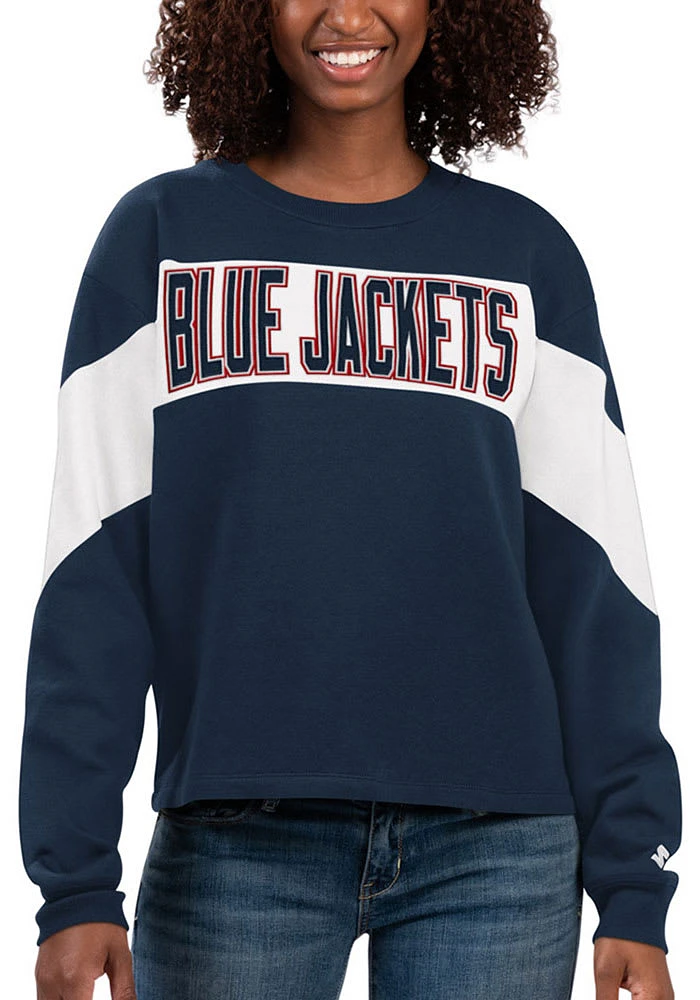 Starter Columbus Blue Jackets Womens Holy Grail Crew Sweatshirt