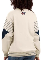 Starter Columbus Blue Jackets Womens White On the Ball Crew Sweatshirt