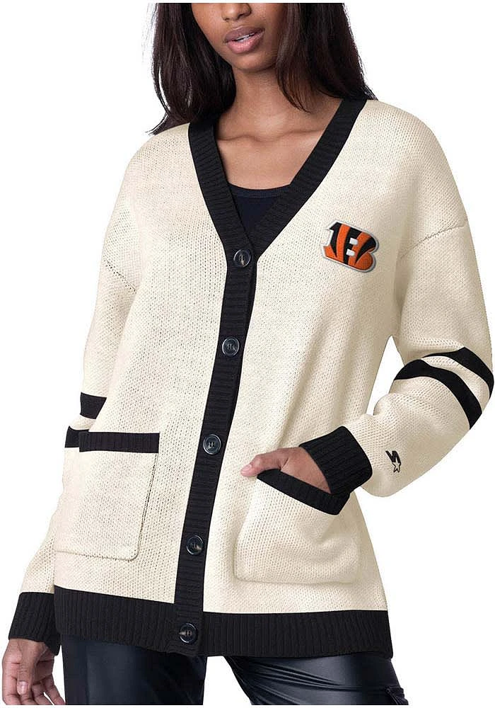 Starter Cincinnati Bengals Womens Grey Fast Break Long Sleeve Cardigan