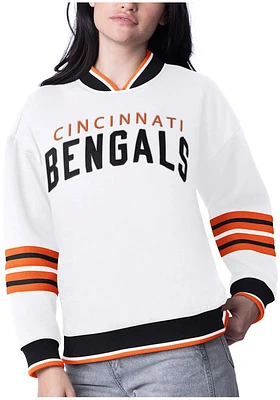 Starter Cincinnati Bengals Womens White Wild Card Crew Sweatshirt