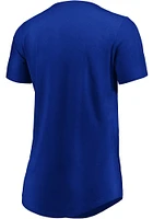 Under Armour Chicago Cubs Womens Blue Passion Team Font Short Sleeve T-Shirt