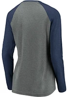Majestic Cleveland Guardians Womens Grey League Favorite LS Tee