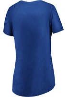 Majestic Texas Rangers Womens Blue Over Everything Short Sleeve T-Shirt