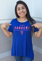Majestic Texas Rangers Womens Blue Over Everything Short Sleeve T-Shirt