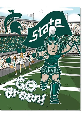 Michigan State Spartans Mascot Plastic Sign - Green