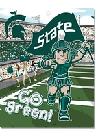 Michigan State Spartans Mascot Plastic Sign - Green