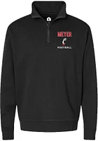Jesse Meyer Mens Rally Black Cincinnati Bearcats NIL Embroidered Qtr Zip Pullover
