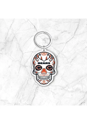 Chicago Bears Acrylic Skull Keychain