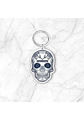 Dallas Cowboys Acrylic Skull Keychain