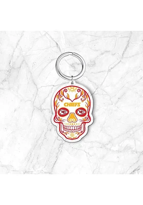 Kansas City Chiefs Acrylic Skull Keychain