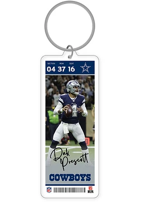 Dallas Cowboys Signed Acrylic Keychain