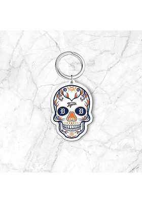 Detroit Tigers Sugar Skull Keychain