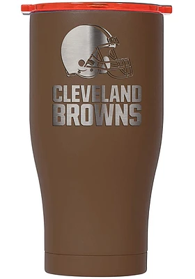 Cleveland Browns ORCA Chaser 27oz Laser Etched Logo Stainless Steel Tumbler - Brown