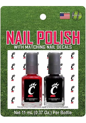 Cincinnati Bearcats Nail Polish Decal Set Cosmetics