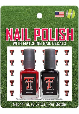 Texas Tech Red Raiders Nail Polish Decal Set Cosmetics