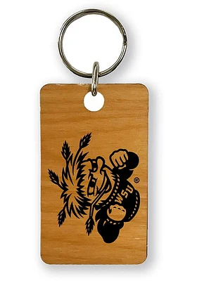 Wichita State Shockers Alder Wood 1.5x2.5 Laser Etched Keychain