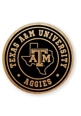 Texas A&M Aggies Alder Wood 2.75 Inch Laser Etched Round Magnet