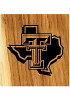 Texas Tech Red Raiders Barrel Stave State Logo Coaster - Brown
